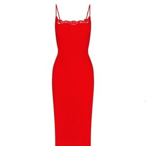 SKIMS Fits Everybody Lace Long Slip Dress